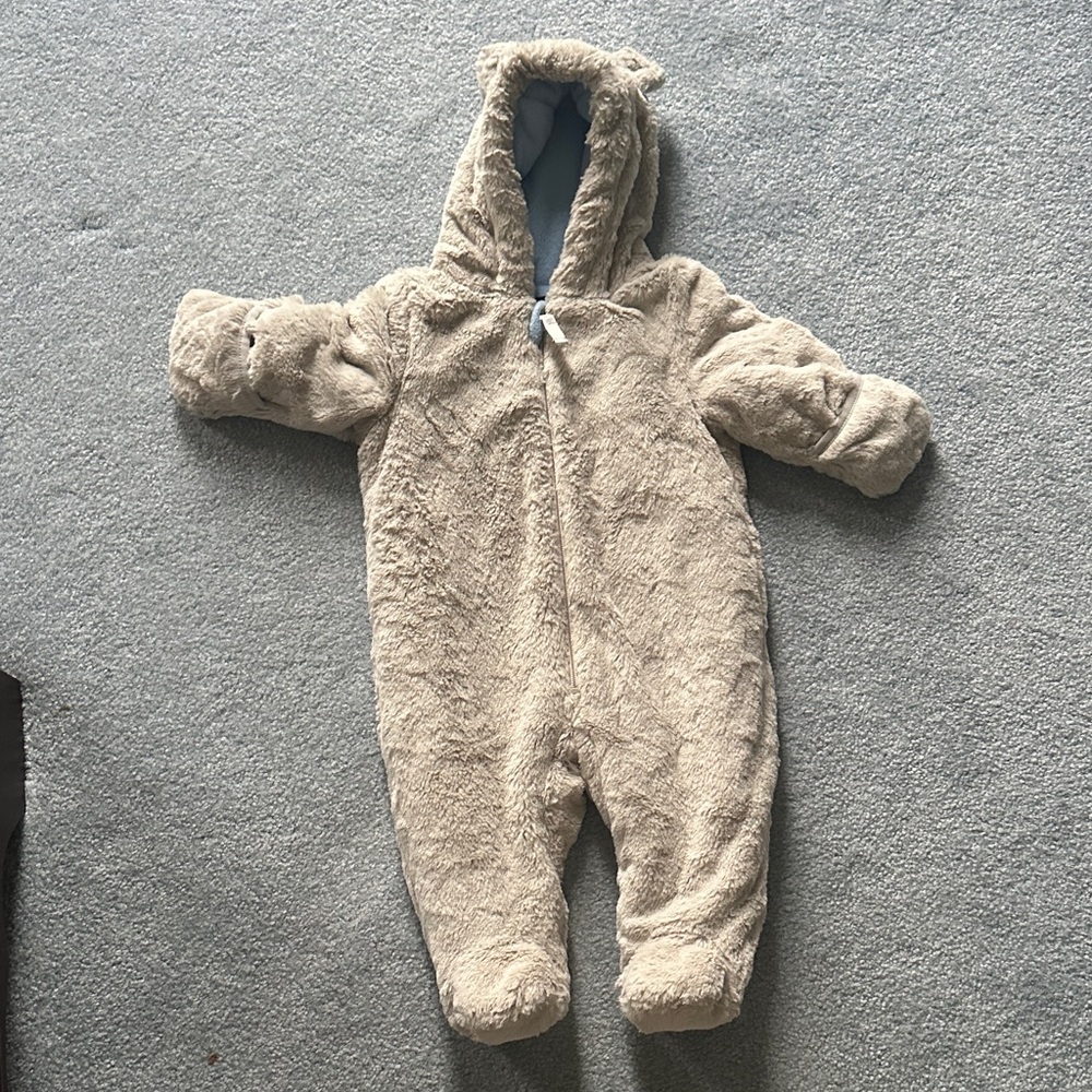 Weatherproof Tan Fleece Kids Footie